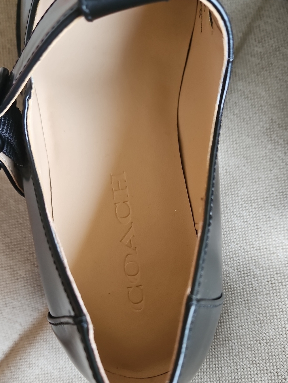 Coach LIV Mary Jane Black Platform Shoes Chunky Heel Padded Footbed Size 6 - Picture 8 of 11